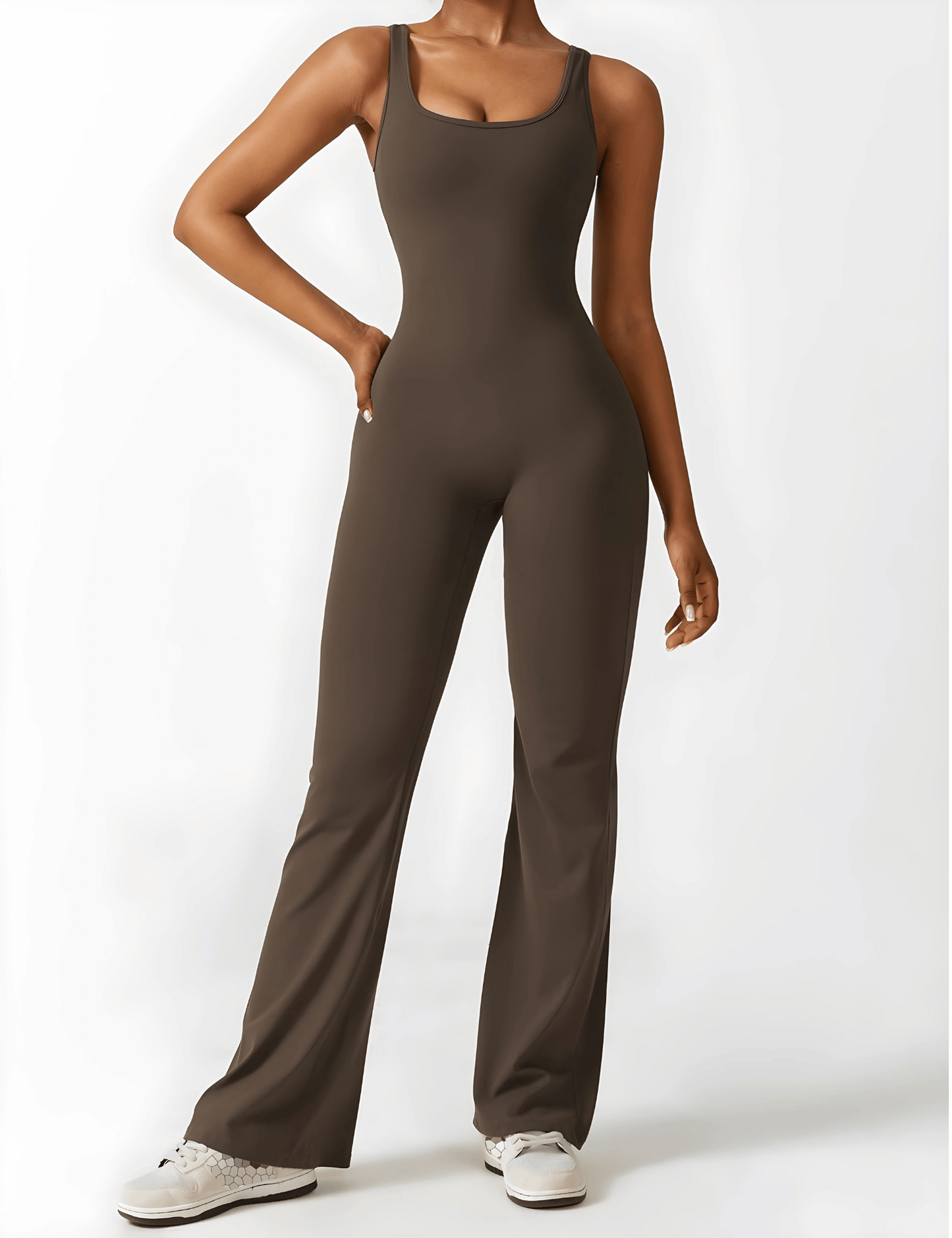 Calin V-Back Flared Jumpsuit