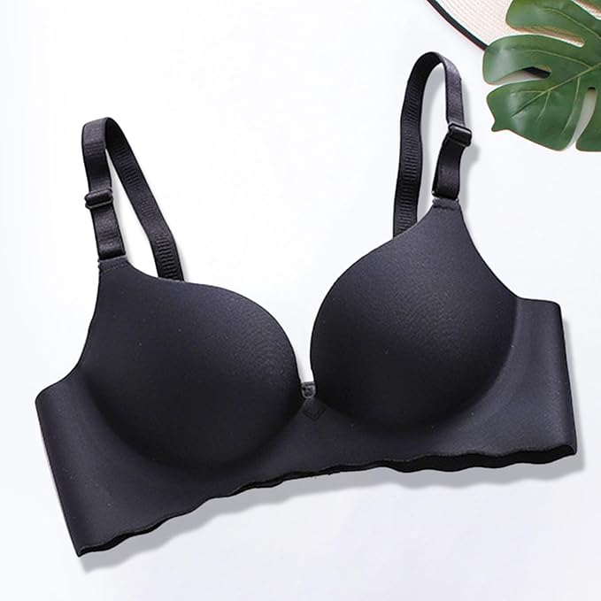 Calin Comfortable and Seamless Push-Up Wireless Bra with Adjustable Straps