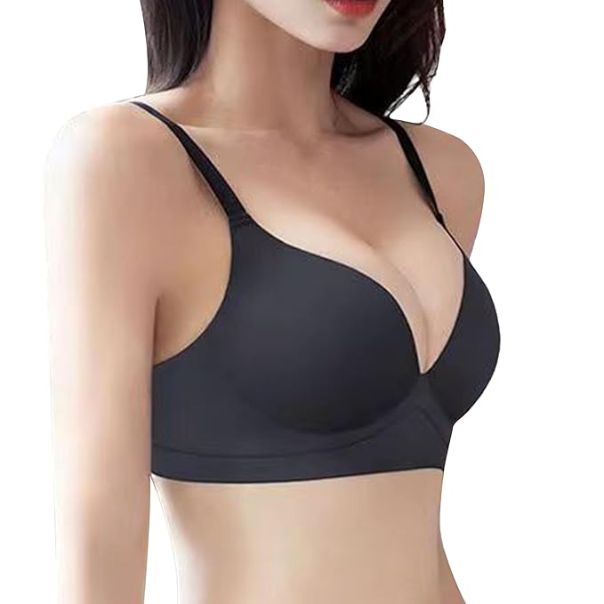 Calin Comfortable and Seamless Push-Up Wireless Bra with Adjustable Straps