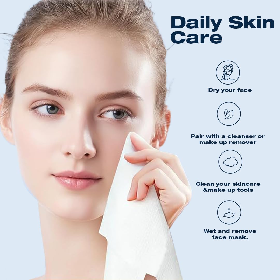 Calin Face Towels – Ultra-Soft, Vegan, Dermatologist-Tested. Made for Sensitive Skin & Travel (10 Count) (Pack of 2)