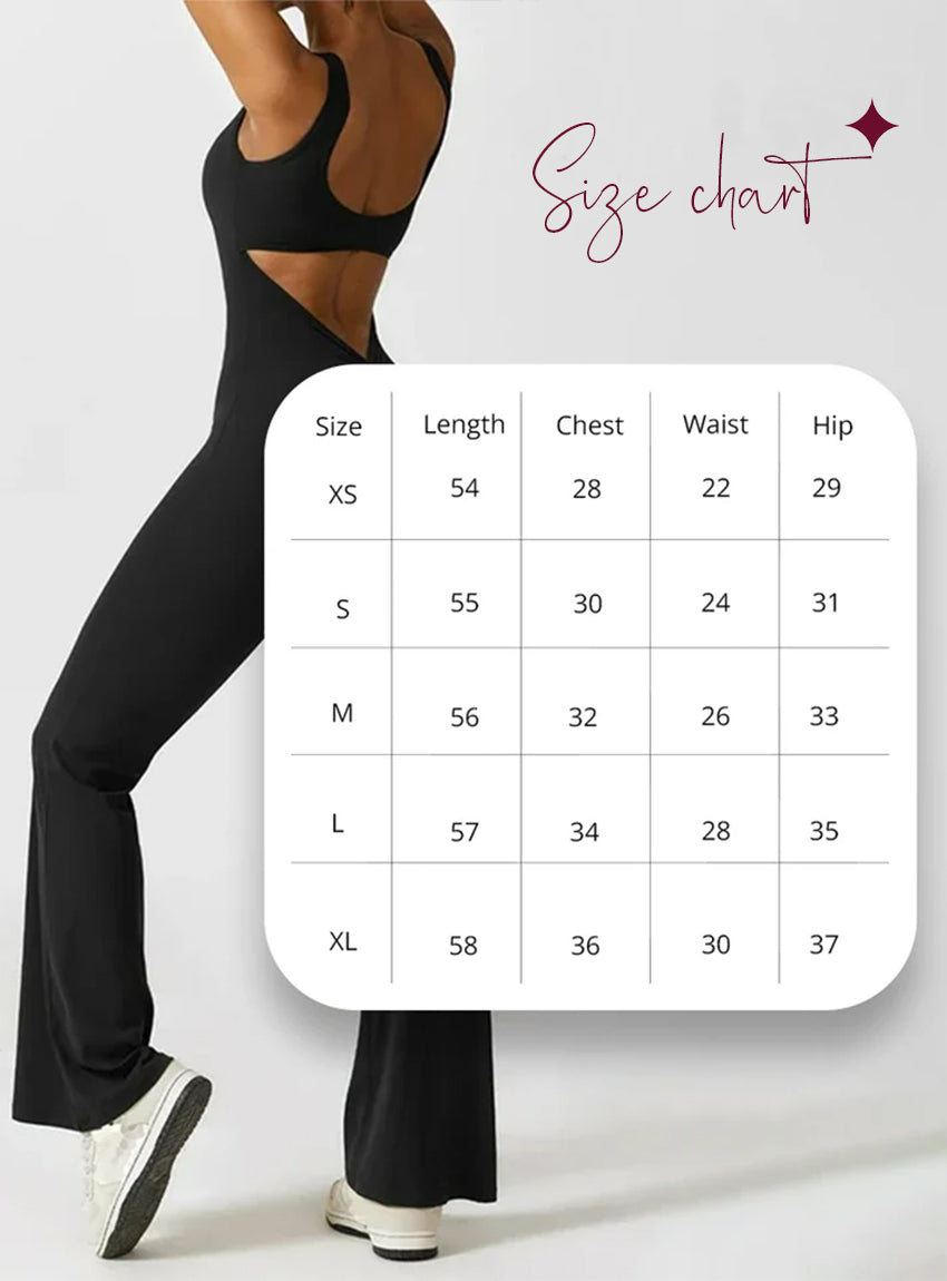 Calin V-Back Flared Jumpsuit (Pack of 2)