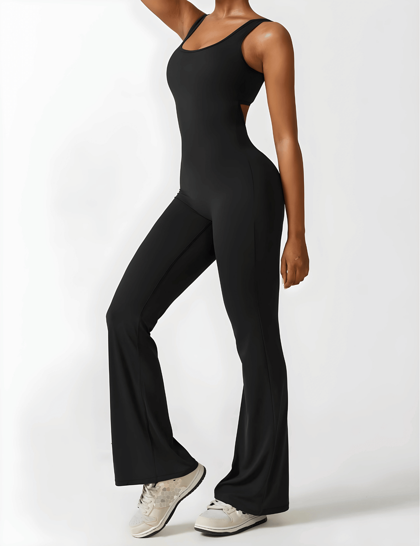 Calin V-Back Flared Jumpsuit