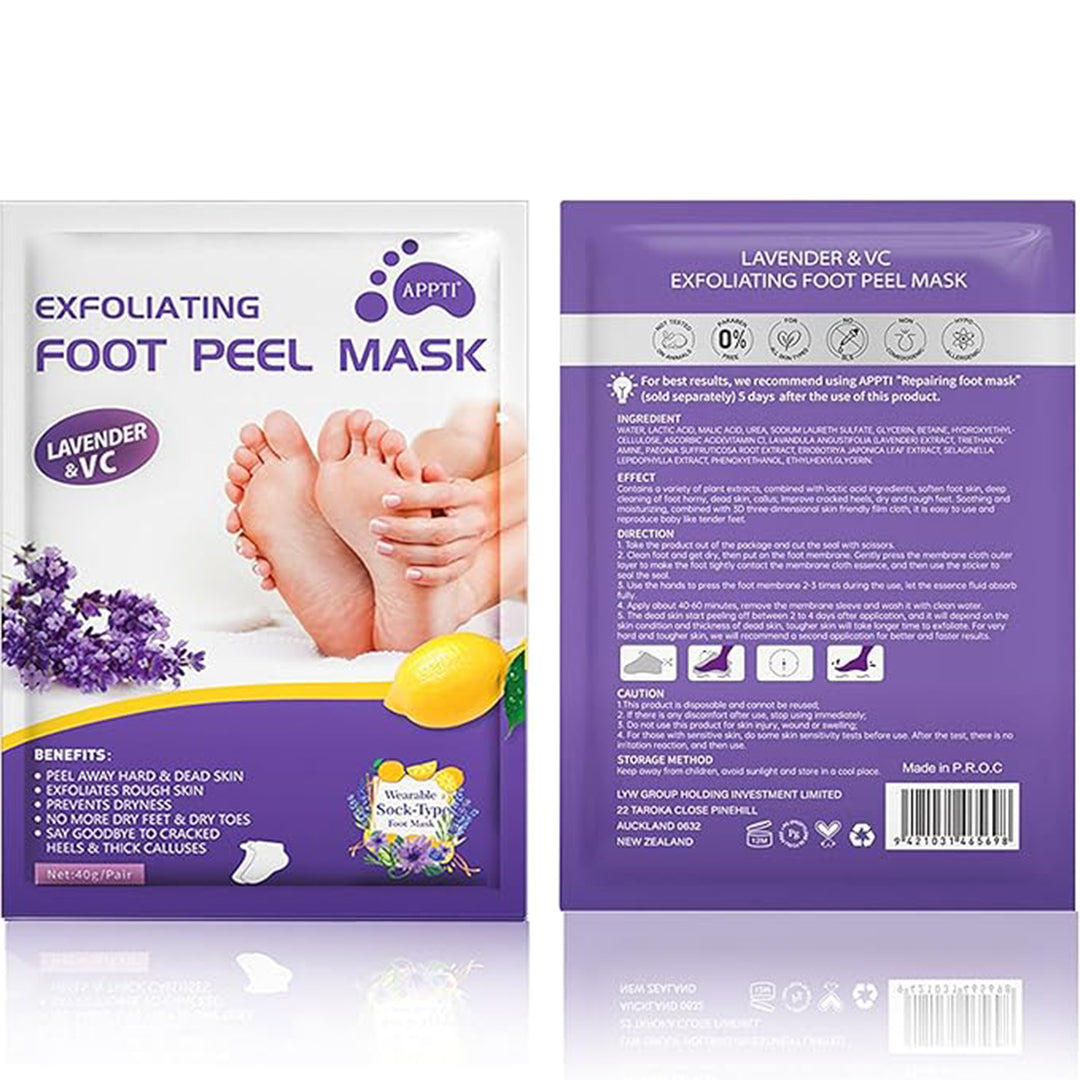 Foot Peel Mask for Women & Men ( Pack of 2 )